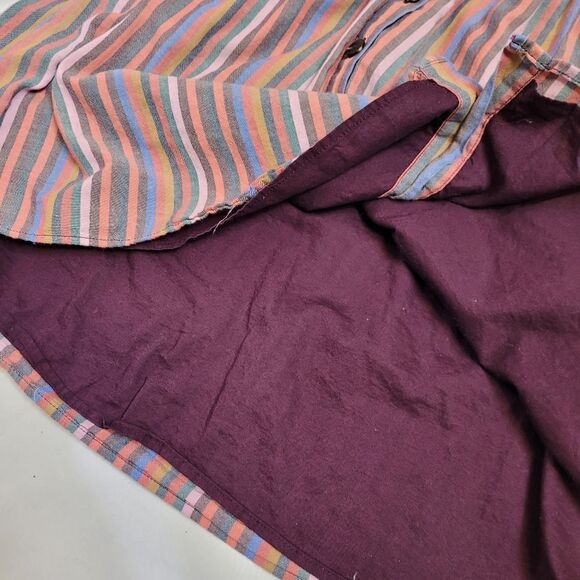 MADEWELL rainbow striped scoopneck tank dress with pockets M L3305 - Picture 6 of 10